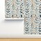 Woodland Muted Blue Large Scale Modern Botanicals Custom Removable Wallpaper by Spoonflower Peel & Stick Wallpaper 2FT Wide